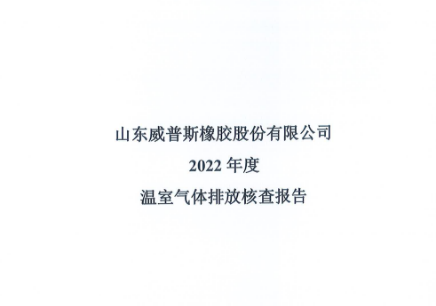  2022年度温室气体排放核查报告